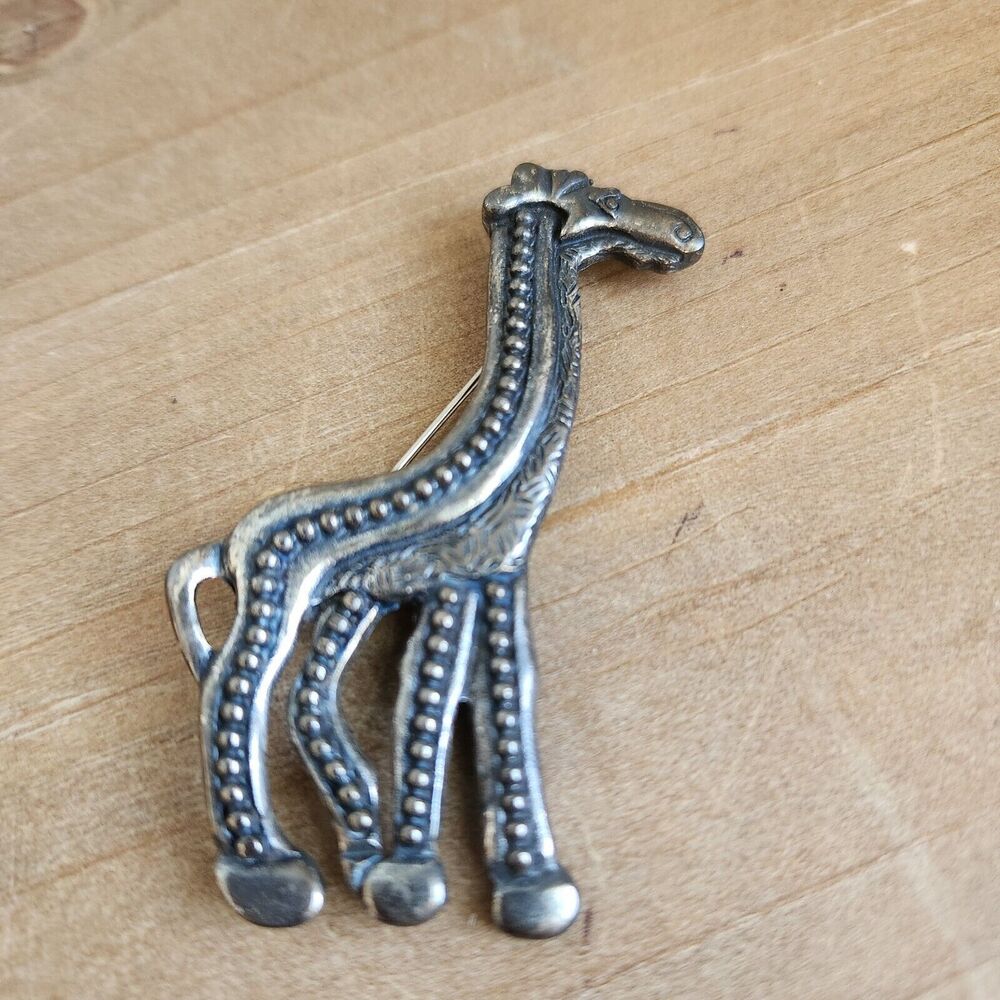 Giraffe Zoo Animal Pin 2.75" No Stone Marked Newpro